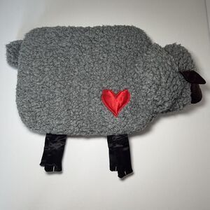 Vintage Grey Soft Sheep Plush with Hot Water Bottle Inside Vintage Cozy Comfort